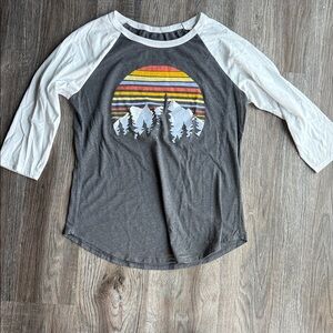 Modern Lux Gray and White Tee